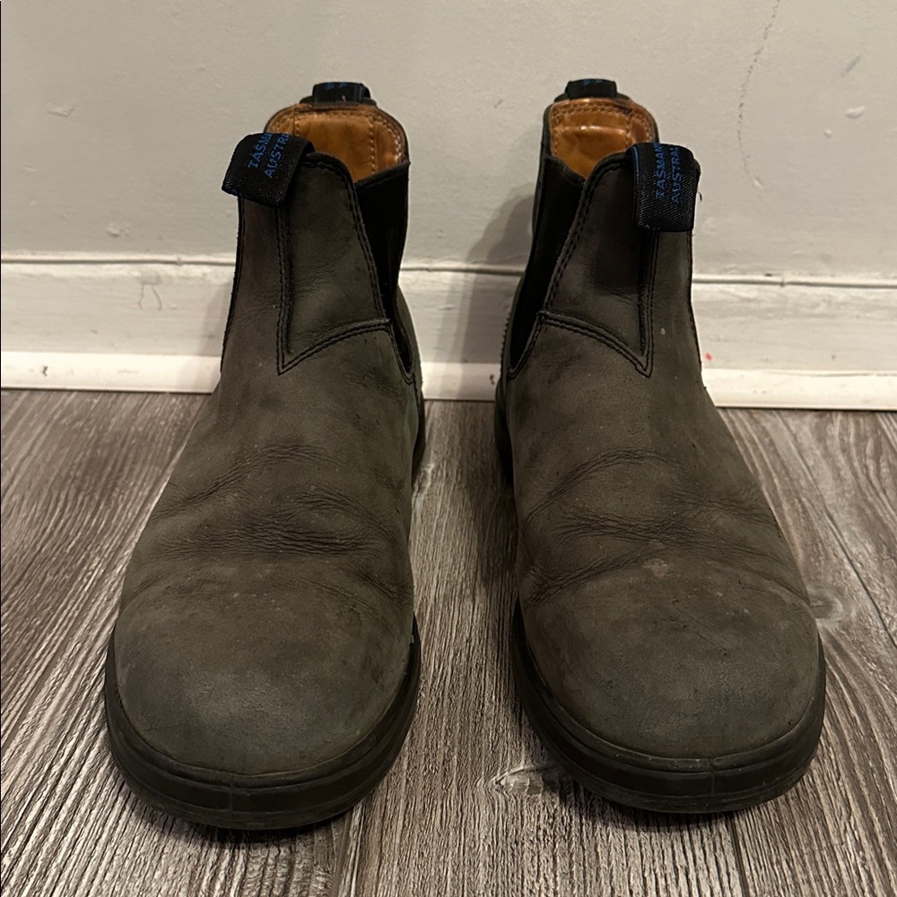 🩶💚🇦🇺 Blundstone Grey/Olive  Leather Boots AU/UK 9| US Men 10 / Women 12